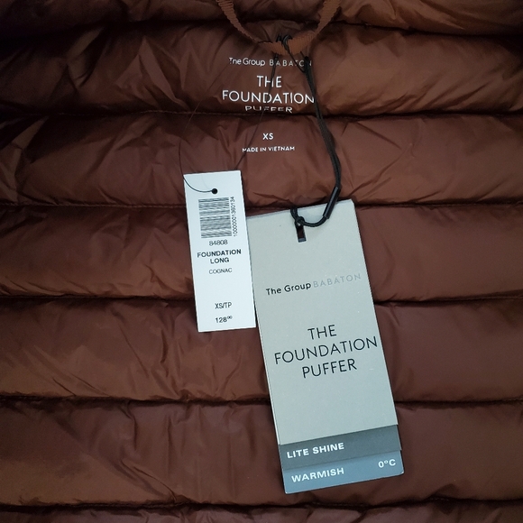 Brand New Babaton Brown Puffer Coat - Picture 8 of 9